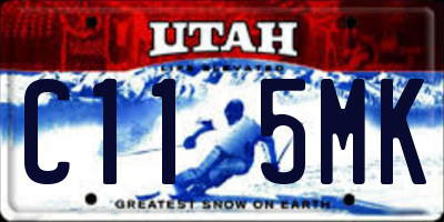UT license plate C115MK