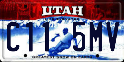 UT license plate C115MV