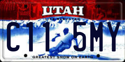UT license plate C115MY