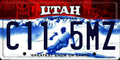UT license plate C115MZ