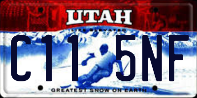 UT license plate C115NF