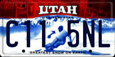 UT license plate C115NL