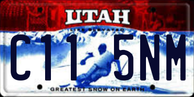 UT license plate C115NM