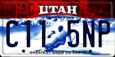 UT license plate C115NP
