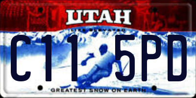 UT license plate C115PD