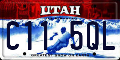 UT license plate C115QL