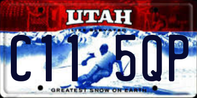 UT license plate C115QP
