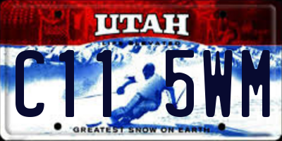 UT license plate C115WM