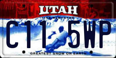 UT license plate C115WP