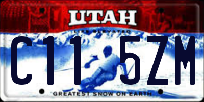 UT license plate C115ZM