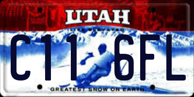 UT license plate C116FL