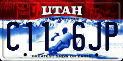 UT license plate C116JP