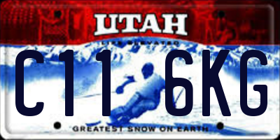 UT license plate C116KG