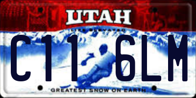 UT license plate C116LM