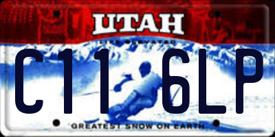 UT license plate C116LP