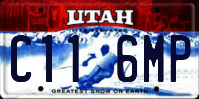 UT license plate C116MP