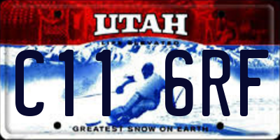 UT license plate C116RF