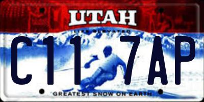UT license plate C117AP