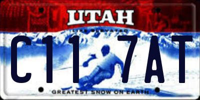 UT license plate C117AT