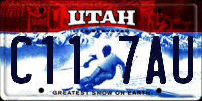 UT license plate C117AU
