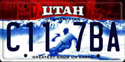 UT license plate C117BA