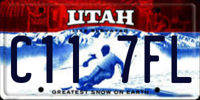 UT license plate C117FL