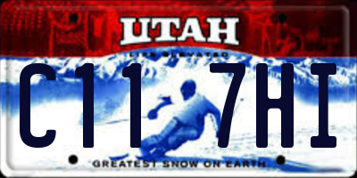UT license plate C117HI