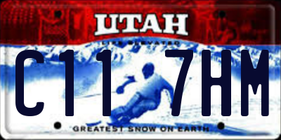 UT license plate C117HM