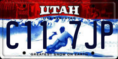 UT license plate C117JP
