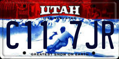 UT license plate C117JR