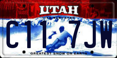 UT license plate C117JW