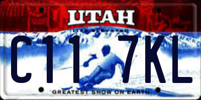 UT license plate C117KL