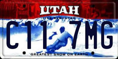 UT license plate C117MG