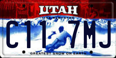 UT license plate C117MJ