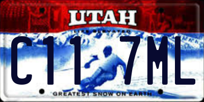UT license plate C117ML