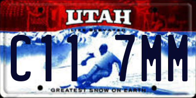 UT license plate C117MM