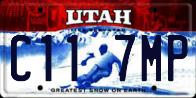 UT license plate C117MP