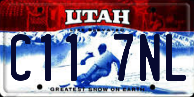 UT license plate C117NL