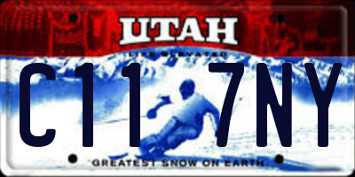 UT license plate C117NY