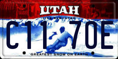 UT license plate C117OE