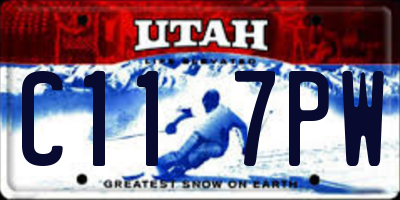 UT license plate C117PW