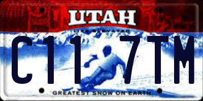 UT license plate C117TM
