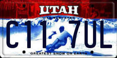 UT license plate C117UL