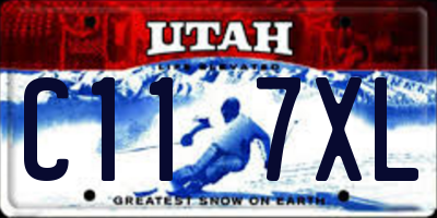 UT license plate C117XL