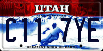 UT license plate C117YE