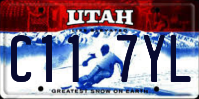 UT license plate C117YL