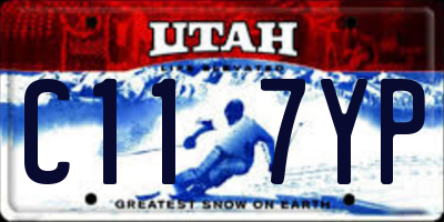 UT license plate C117YP