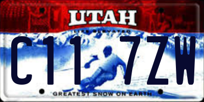 UT license plate C117ZW