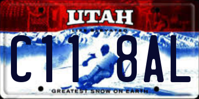 UT license plate C118AL