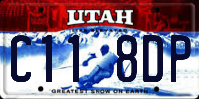 UT license plate C118DP
